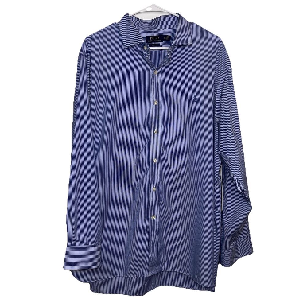 Polo by Ralph Lauren Blue Striped Men's Dress Shirt